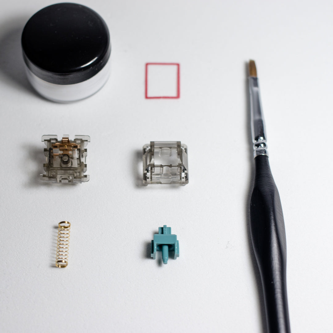 Omega Prepped Lubed and Filmed Durock Smoky T1s with ThiccFilms Krytox 205g0